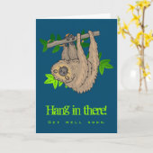 Carte Va Bien Bientôt Sloth (Fleur jaune)