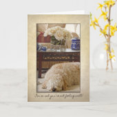 Carte Va Bien - Triste Doggie ! (Fleur jaune)