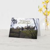 Carte Va-t'en bientôt. Vaches. (Fleur jaune)