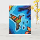 Carte Vacances (Fleur jaune)