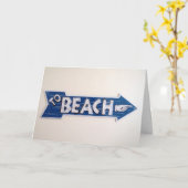 Carte vacances à la plage (Fleur jaune)