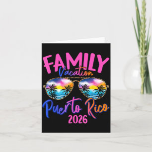 Carte Vacances à Porto Rico 2026 Souvenir Famille assort