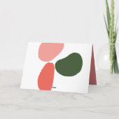 Carte vacances abstraites et vertes (Dos)