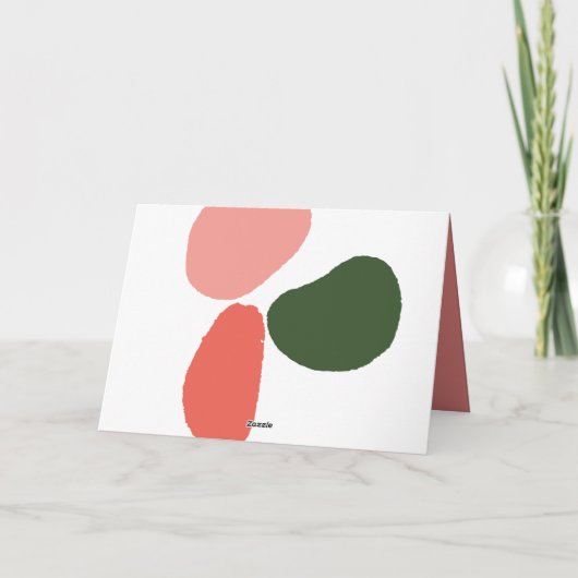 Carte vacances abstraites et vertes (Dos)