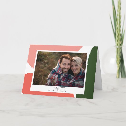 Carte vacances abstraites et vertes (Devant)