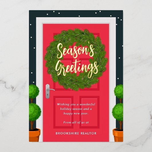 Carte Vacances Affaires FOIL Porte Jumelée (Recto)