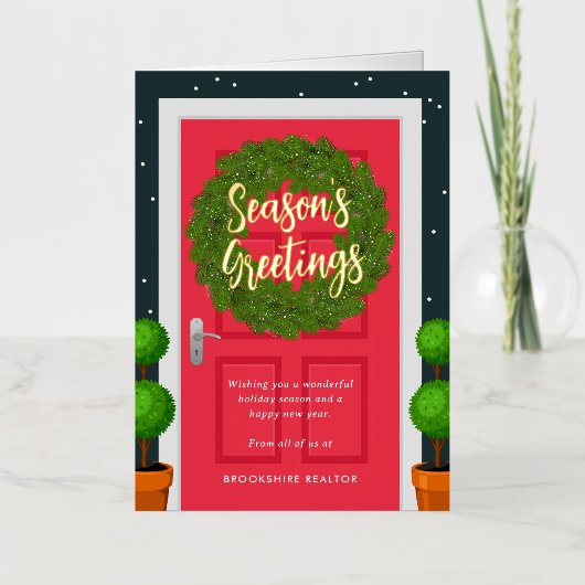 Carte Vacances Affaires FOIL Porte Jumelée (Recto)