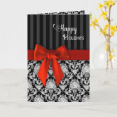 Carte Vacances, Affaires, Motifs noirs/blancs/Ruban (Fleur jaune)