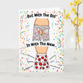 Carte Vacances amusantes : Nouvel An (Fleur jaune)