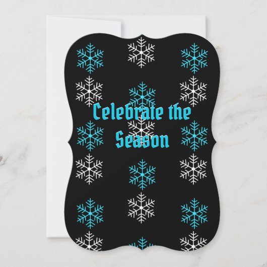 Carte Vacances Appartement Aqua/White Snowflake (Devant)