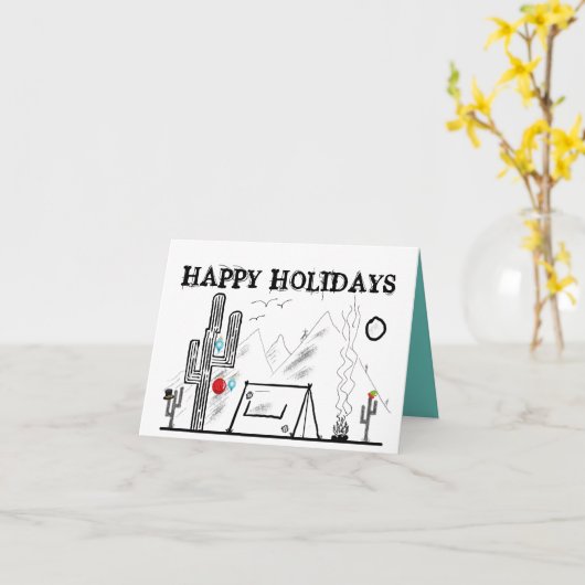 Carte Vacances après 1 (Fleur jaune)