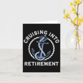 Carte Vacances Bateau À Voile Croisière À La Retraite (Fleur jaune)