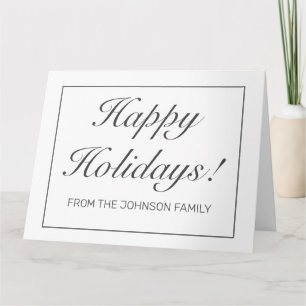 Carte Vacances blanches minimalistes modernes