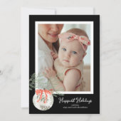 Carte Vacances Bow et Orament Photo (Devant)