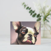 Carte Vacances Bulldog française mignonne (Debout devant)