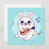 Carte Vacances Bunny Cute (Devant / Derrière)