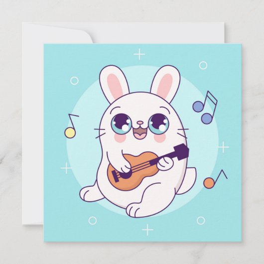 Carte Vacances Bunny Cute (Devant)