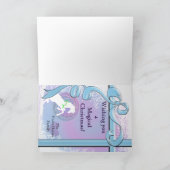 Carte Vacances Cheval d'élevage blanc (Lavender Swirl) (Intérieur)