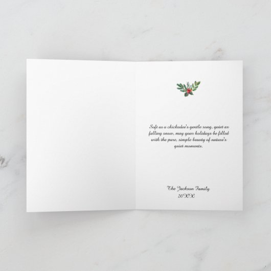 Carte Vacances Chickadee (Intérieur)