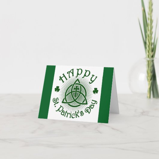 Carte Vacances Croix Et Shamrock (Devant)