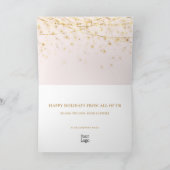 Carte Vacances d'affaires Blush Pink Gold Orament (Intérieur)