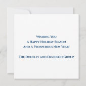 Carte Vacances d'Appréciation client Gold moderne (Dos)