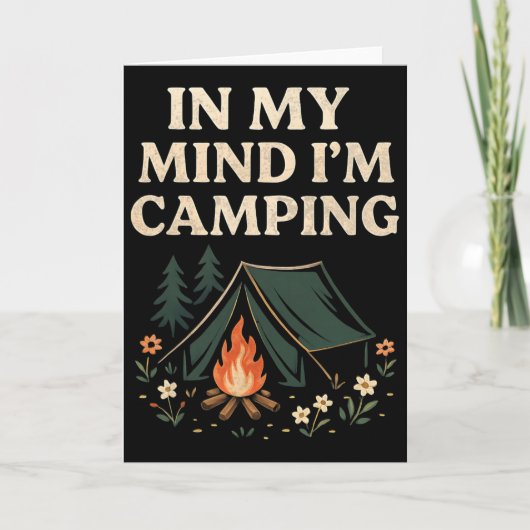 Carte Vacances de camping randonnée marche (Devant)