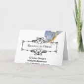 Carte Vacances de caniche noir à Hawaï (Dos)