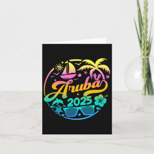 Carte Vacances de famille à Aruba 2025 tenue de plage co