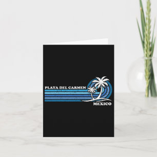 Carte Vacances de famille rétro vintage au Mexique Playa