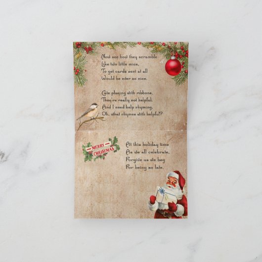 Carte Vacances de Noël (Intérieur)