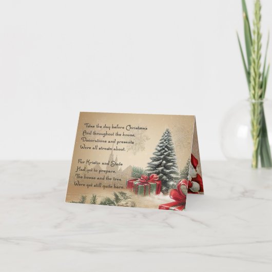 Carte Vacances de Noël (Devant)