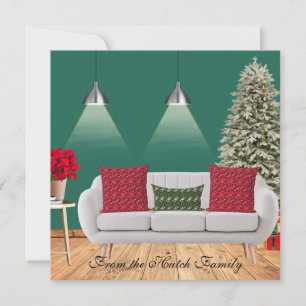 Carte Vacances de Noël Arbre Bouclé