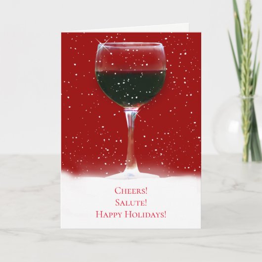 Carte Vacances de Noël de chez nous à votre vin (Devant)