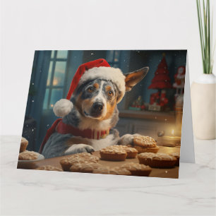 Carte Vacances de Noël de chien de bétail australien