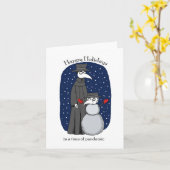 Carte Vacances de Noël en peste de Noël (Fleur jaune)