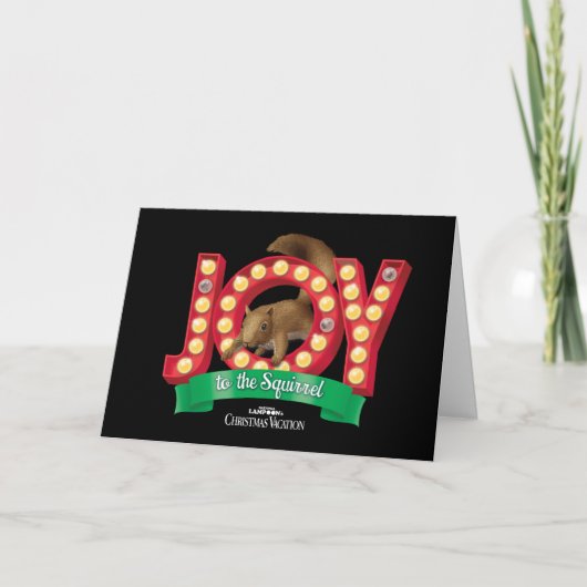 Carte Vacances de Noël | Joie pour l'écureuil (Devant)