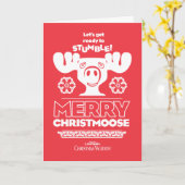 Carte Vacances de Noël | Joyeux Christmoose (Fleur jaune)