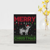 Carte Vacances de Noël moche plaisir Highland Cow Graphi (Fleur jaune)