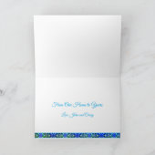 Carte Vacances de Noël photo Turquoise (Intérieur)