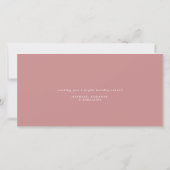 Carte Vacances de Noël rose moderne 3 Photo (Dos)