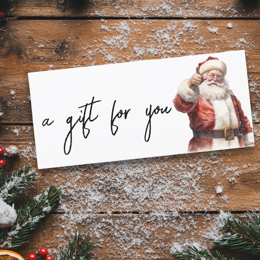 Carte Vacances de Noël Santa Aquarelle