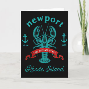 Carte Vacances de pêche au homard à Newport Rhode Island