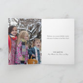 Carte Vacances de photo de joie d'or de globe de neige (Intérieur)