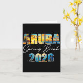 Carte Vacances de printemps 2026 à Aruba Vacances d'été  (Fleur jaune)