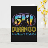 Carte Vacances de ski à Durango Colorado (Fleur jaune)