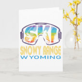 Carte Vacances de ski dans la Snowy Range Wyoming (Fleur jaune)