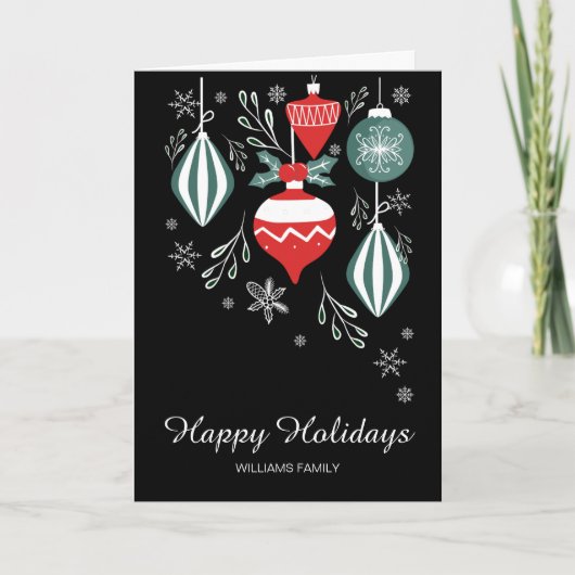 Carte Vacances décoratives rétro (Devant)