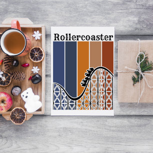 Carte Vacances d'été à cheval Rollercoaster Retro