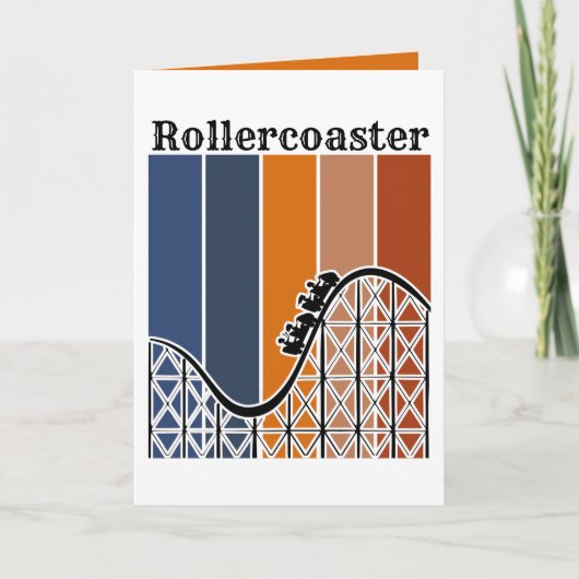 Carte Vacances d'été à cheval Rollercoaster Retro (Devant)